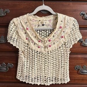 Dance in Paris Open Knit Sweater